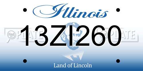 13ZI260 Illinois License Plate