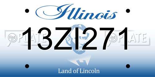 13ZI271 Illinois License Plate