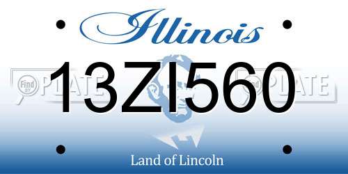 13ZI560 Illinois License Plate