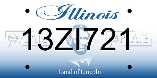 13ZI721 Illinois License Plate