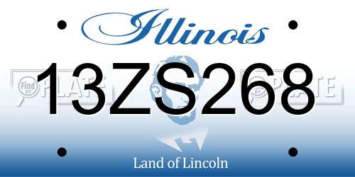 13ZS268 Illinois License Plate