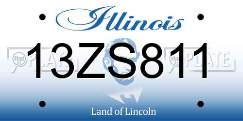13ZS811 Illinois License Plate
