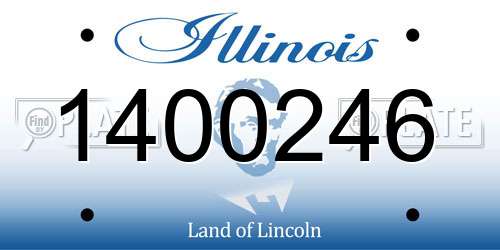 1400246 Illinois License Plate