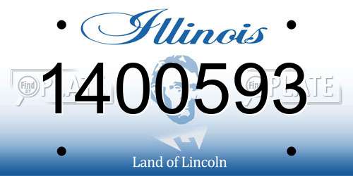 1400593 Illinois License Plate