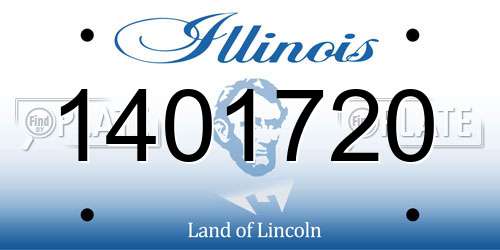 1401720 Illinois License Plate
