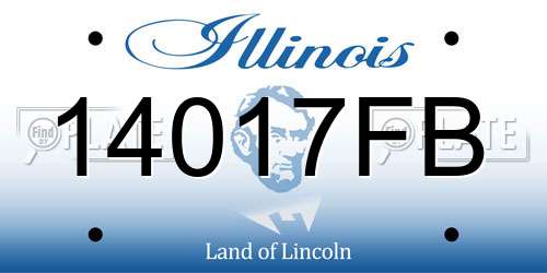 14017FB Illinois License Plate