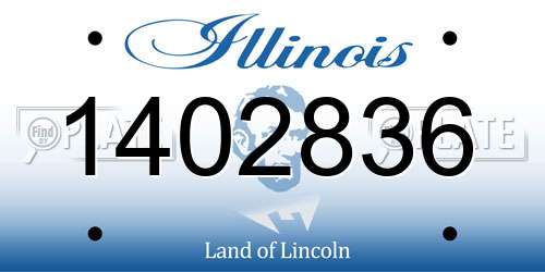 1402836 Illinois License Plate