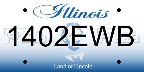 1402EWB Illinois License Plate