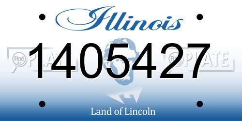 1405427 Illinois License Plate