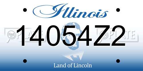 14054Z2 Illinois License Plate