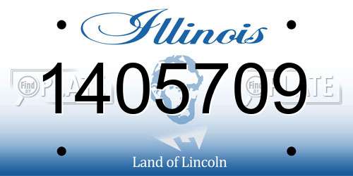 1405709 Illinois License Plate