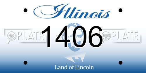 1406 Illinois License Plate