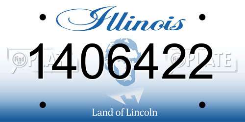 1406422 Illinois License Plate