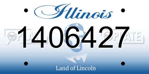 1406427 Illinois License Plate