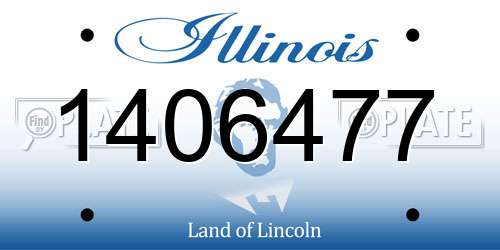 1406477 Illinois License Plate