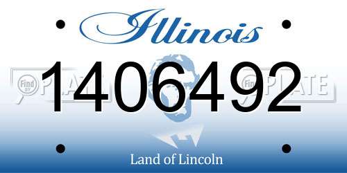 1406492 Illinois License Plate