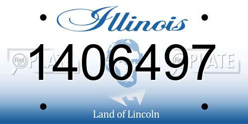 1406497 Illinois License Plate