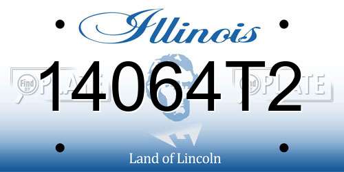 14064T2 Illinois License Plate