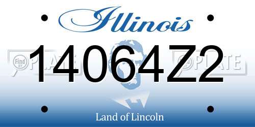 14064Z2 Illinois License Plate