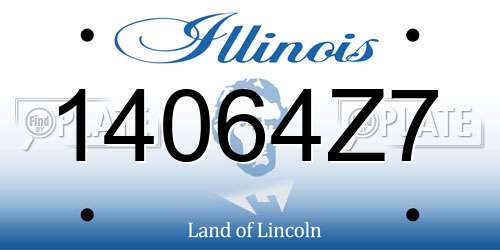 14064Z7 Illinois License Plate