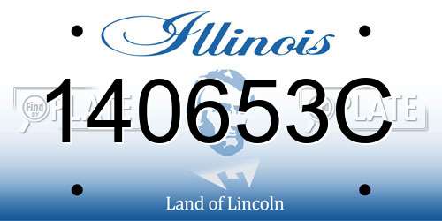 140653C Illinois License Plate
