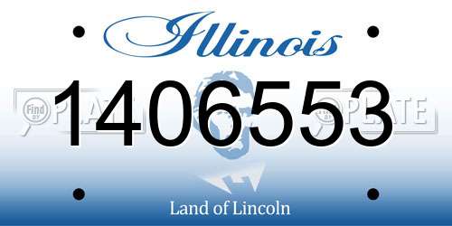 1406553 Illinois License Plate