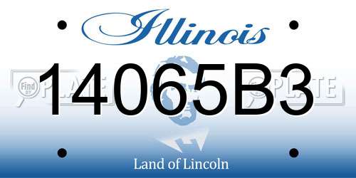 14065B3 Illinois License Plate