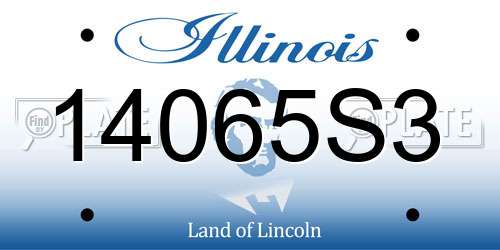14065S3 Illinois License Plate