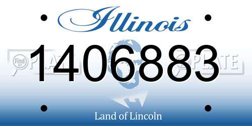 1406883 Illinois License Plate