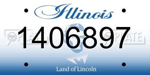 1406897 Illinois License Plate