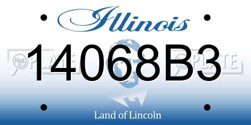 14068B3 Illinois License Plate