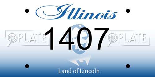 1407 Illinois License Plate