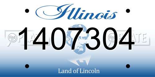 1407304 Illinois License Plate