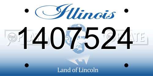 1407524 Illinois License Plate