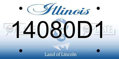 14080D1 Illinois License Plate