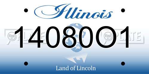 14080O1 Illinois License Plate