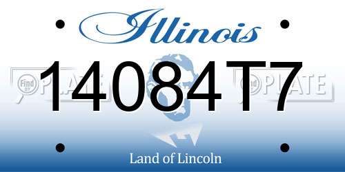 14084T7 Illinois License Plate