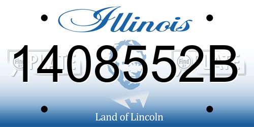 1408552B Illinois License Plate