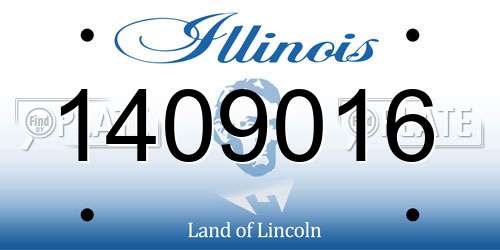 1409016 Illinois License Plate