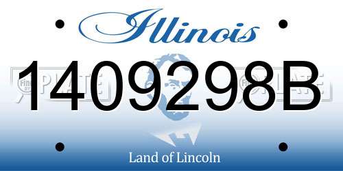 1409298B Illinois License Plate