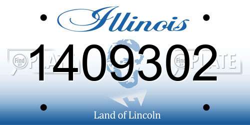 1409302 Illinois License Plate