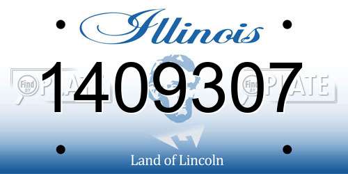 1409307 Illinois License Plate