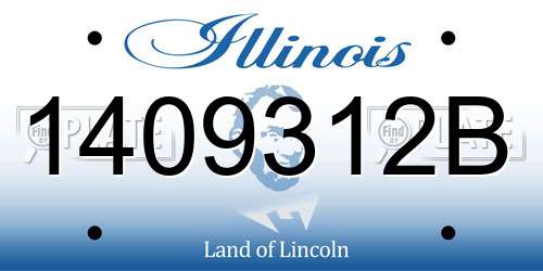 1409312B Illinois License Plate