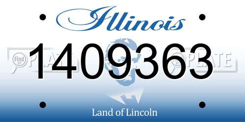 1409363 Illinois License Plate