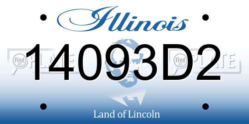 14093D2 Illinois License Plate