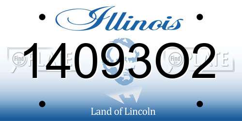 14093O2 Illinois License Plate
