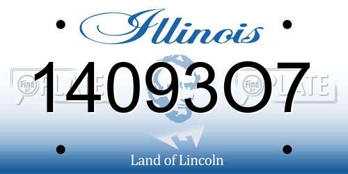 14093O7 Illinois License Plate