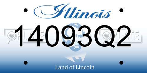 14093Q2 Illinois License Plate