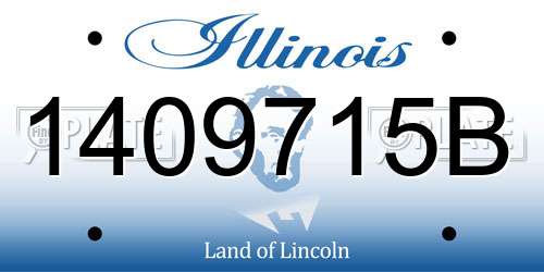 1409715B Illinois License Plate