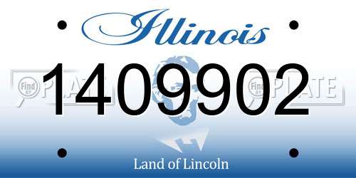 1409902 Illinois License Plate